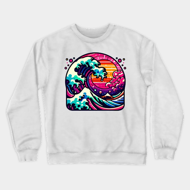 hokusai Crewneck Sweatshirt by artoriaa